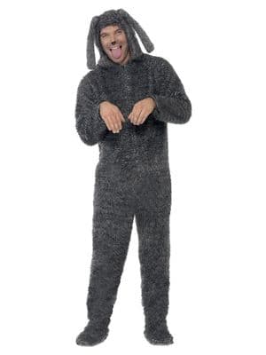 Adult All In One Fluffy Dog Costume