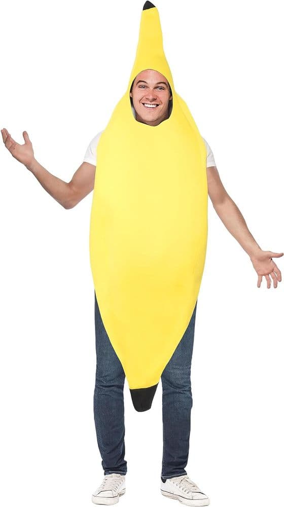 Bananaman Piggy Back Costume Adult Blue main image 1