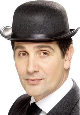 Adult Black Bowler Hat