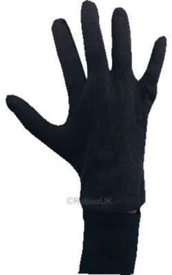 Adult Black Cotton Gloves