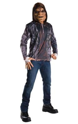 Adult Deluxe Killer Croc Costume Suicide Squad Mask Top DC Comics Fancy Dress