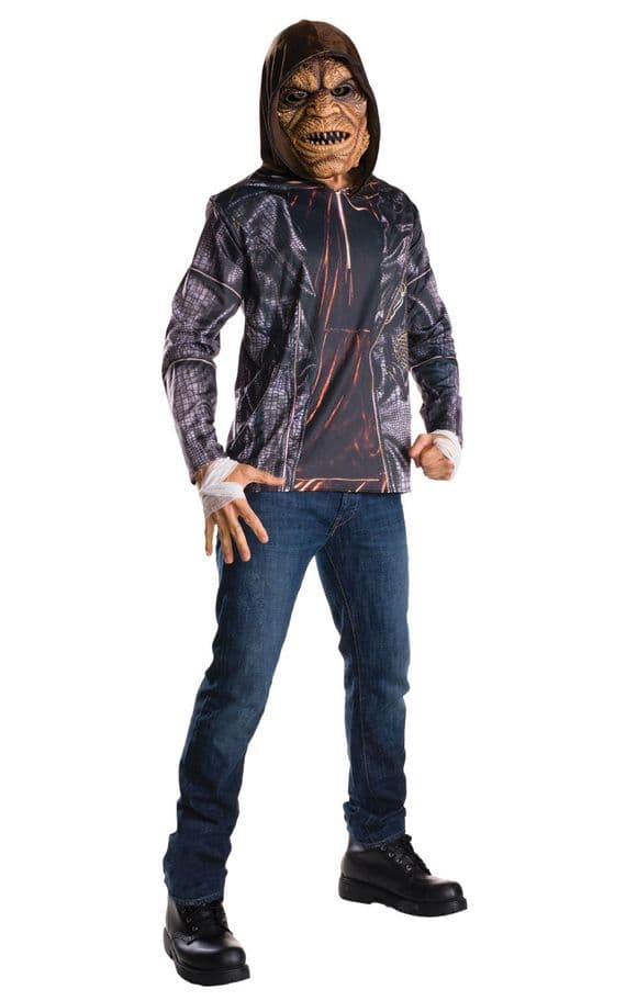 Adult Deluxe Killer Croc Costume Suicide Squad Mask Top DC Comics Fancy Dress