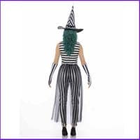 Adult Halloween Ladies Stripy Witch Costume