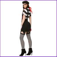 Adult Halloween Ladies Zombie Mime Girl Costume