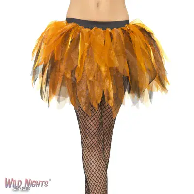 Adult Halloween Orange Pumpkin Princess Tutu Skirt Fancy Dress Costume Accessory
