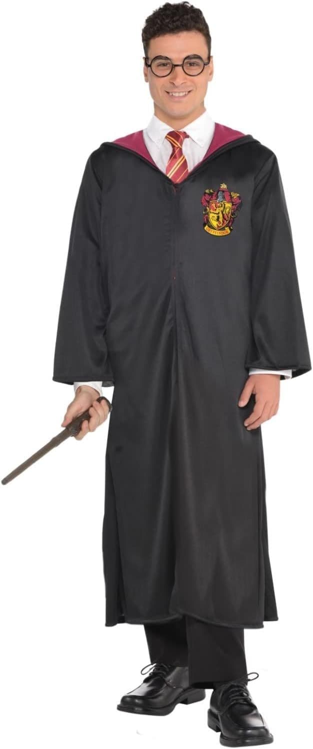 Adult Harry Potter Gryffindor Robe Licensed Wizard Costume Cloak Fancy ...