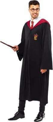 Adult Harry Potter Gryffindor Robe Licensed Wizard Costume Cloak Fancy Dress