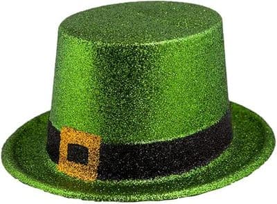 Adult Irish St Patrick's Glitter Top Hat