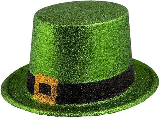 Adult Irish St Patrick's Glitter Top Hat
