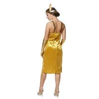 Adult Ladies 1920's Gold Flapper Dress Costume
