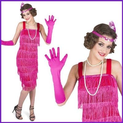 Adult Ladies 1920's Pink Flapper Costume