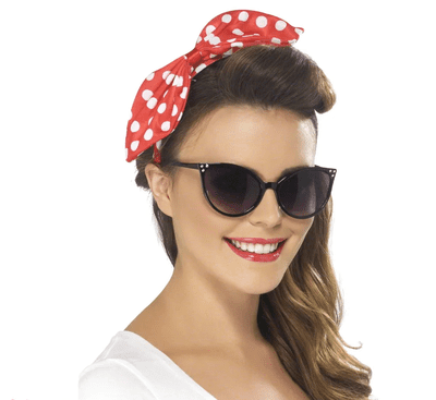 Adult Ladies 1950s Black Cat Eye Specs Sunglasses