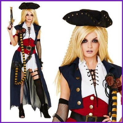 Adult Ladies Mariner Pirate Lady Costume