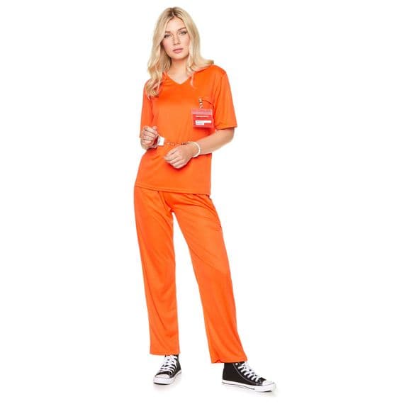 Adult Ladies Orange Prisoner Costume