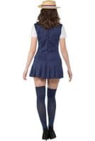Adult Ladies Schoolgirl Costume  Dress Tie Hat Stockings Fancy Dress Outfit