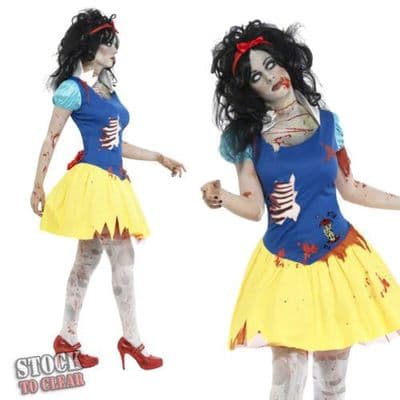Adult Ladies Zombie Snow Fright Fancy Dress Costume