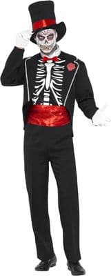 Adult men's Day of the Dead Costume Medium