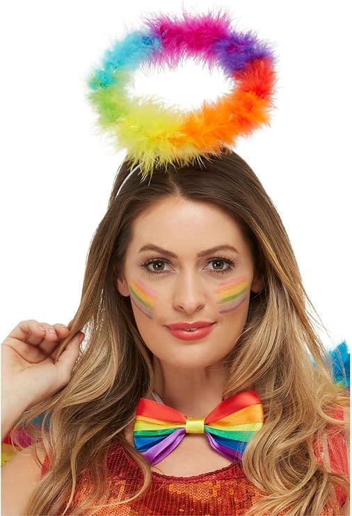 Adult Multi-Coloured Rainbow Angel Halo