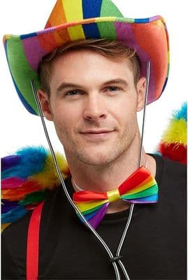 Adult Multi-Coloured Rainbow Bow Tie