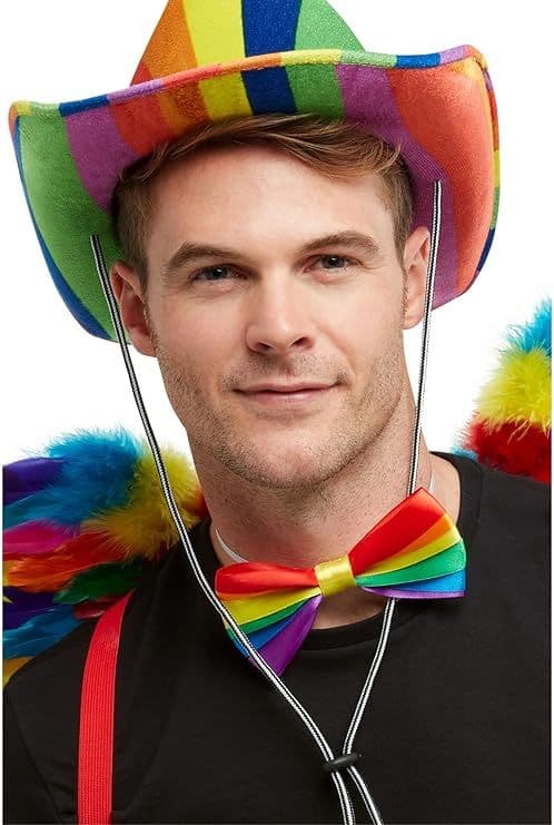 Adult Multi-Coloured Rainbow Bow Tie