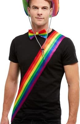 Adult Multi-Coloured Rainbow Sash