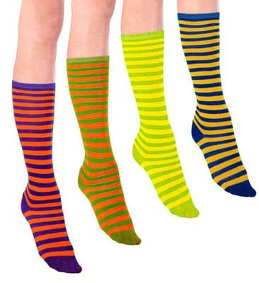 Adult Neon Striped Socks