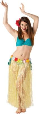 Adult's Hawaiian Grass Skirt Natural, 80 cm