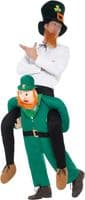 Adult St Patricks Day Piggyback Paddy's Leprechaun Costume
