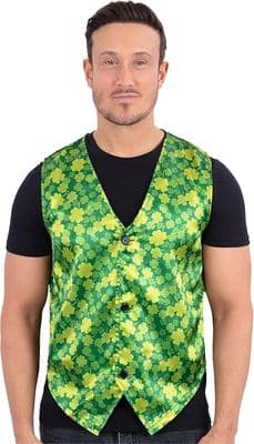 Adult St Patricks Shamrock Waistcoat