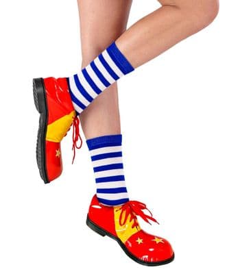 Adult Striped Socks Blue & White
