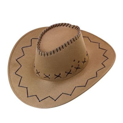 Adult Suede Look Cowboy Hat