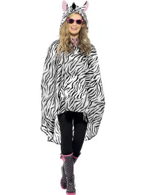 Adult Unisex Festival Animal Print Party Ponchos