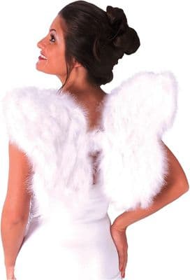 Adult White Feather Angel Fairy Wings
