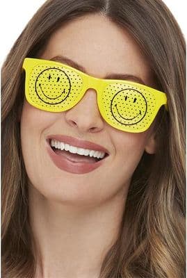 Adult Yellow Smiley Rave Glasses