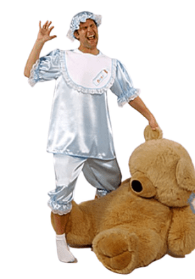 Adults Blue Baby Costume