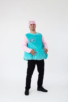 Adults Daddy Pig Costume Mens Official Peppa Pig Fancy Dress with Hat