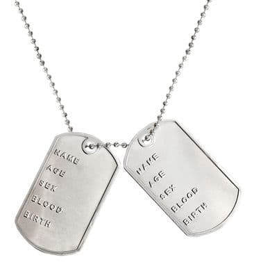 Army Dog Tag Necklace