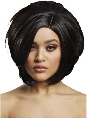 Asymmetric Bob Wig Heat Resistant True Blend Short Style 30cm Adult