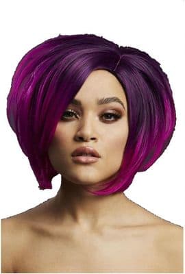 Asymmetric Bob Wig Heat Resistant True Blend Short Style 30cm Adult