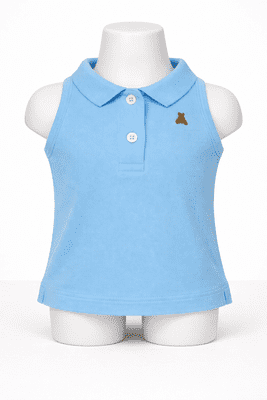 Baby GAP Toddler Sleeveless Polo Shirt  Cotton Kids Top Teddy Logo Summer T-Shirt