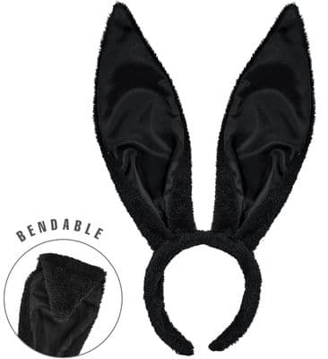 Bendable Bunny Ears Headband Adult Rabbit Fancy Dress Easter Costume
