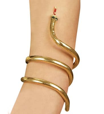 Bendable Egyptian Gold Snake Bracelet