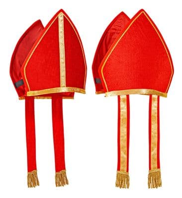 Bishop Mitre Hat Cardinal Fancy Dress Religious Costume Headwear Adult