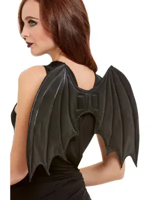 Black Bat Wings Adult Halloween Vampire Fancy Dress Costume Accessory 50cm