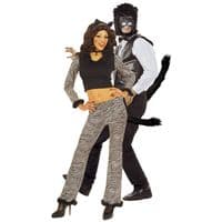 Black Cat Tail Costume Accessory Plush Bendable Animal Fancy Dress Cosplay Prop
