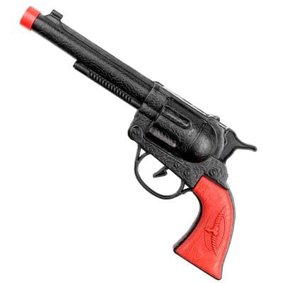 Black Cowboy Toy Gun 23cm Western Fancy Dress Costume Accessory Pistol