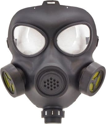Black Hard Plastic Gas Mask