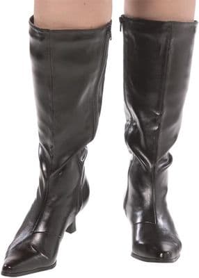 Black Pirate or Santa Boots Wide Fit