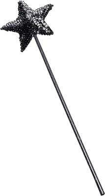 Black Sequin Star Wand