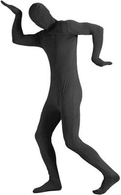 Black Zentai Morph Suit Adult Full Body 2nd Skin Stretch Fancy Dress Costume